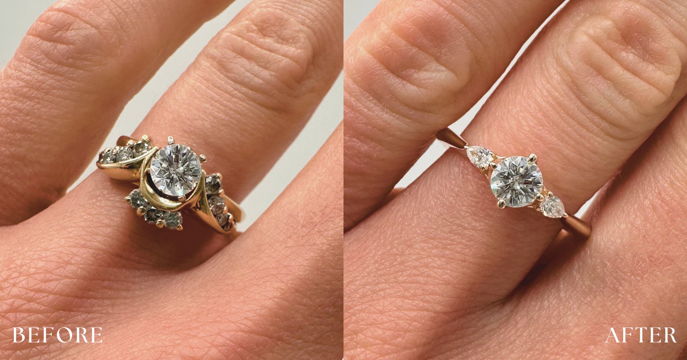 5 Stunning Before and After Engagement Ring Resets